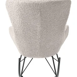 Poltrona In Teddy Grigio Con Gambe In Metallo Wing*Westwing Collection Discount