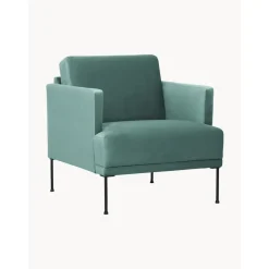 Poltrona In Velluto Con Gambe In Metallo Fluente*Westwing Collection Outlet