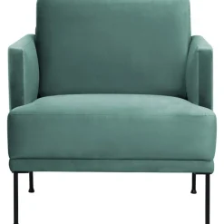 Poltrona In Velluto Con Gambe In Metallo Fluente*Westwing Collection Outlet