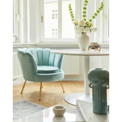 Poltrona In Velluto Oyster*Westwing Collection Clearance