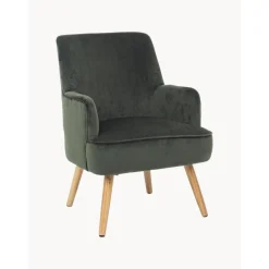 Poltrona In Velluto Verde Adeline*Bizzotto Outlet