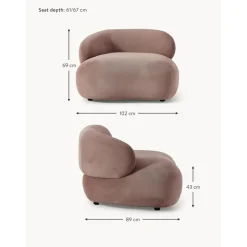 Poltrona Lounge Dalla Forma Curva Alba*Westwing Collection Outlet