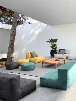 Poltrona Sacco Da Giardino In Tessuto Grigio Scuro Sparrow