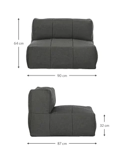 Poltrona Sacco Da Giardino In Tessuto Grigio Scuro Sparrow