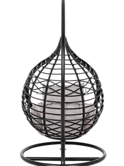 Poltrona Sospesa Color Nero Con Cuscini Torres