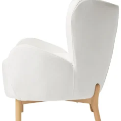 Poltroncina Con Braccioli In Tessuto Bianco Crema Kalia*Westwing Collection New