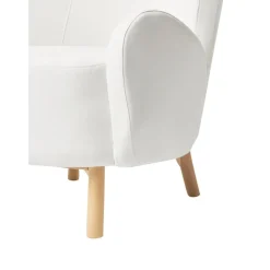 Poltroncina Con Braccioli In Tessuto Bianco Crema Kalia*Westwing Collection New