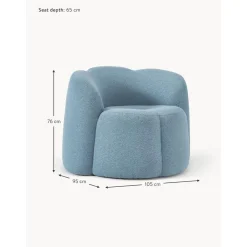 Poltroncina In Boucle Fleur*Westwing Collection Discount