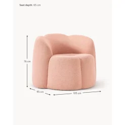 Poltroncina In Boucle Fleur*Westwing Collection New