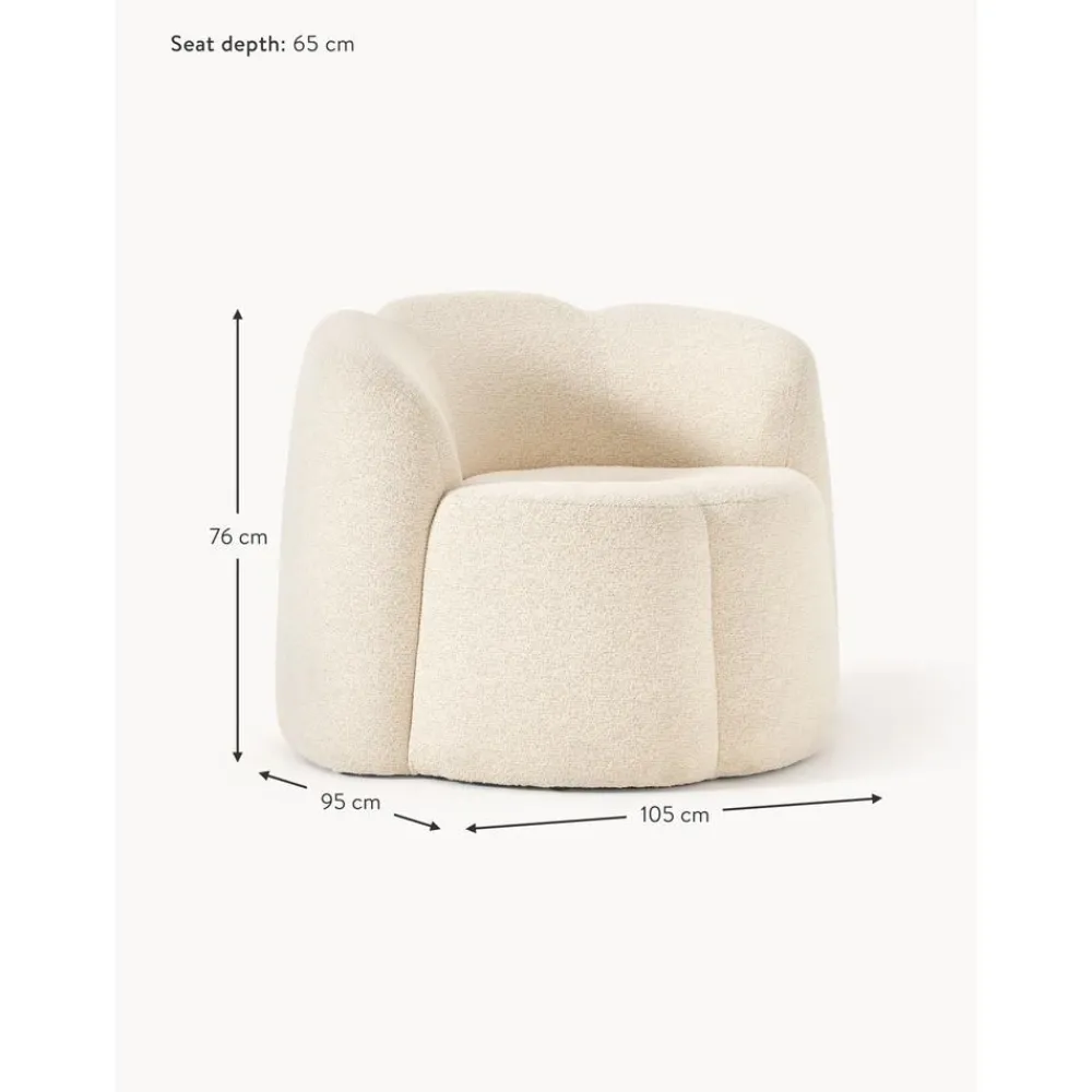 Poltroncina In Boucle Fleur*Westwing Collection Sale