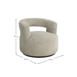 Poltroncina In Velluto A Coste Jona*Ellos Home Fashion