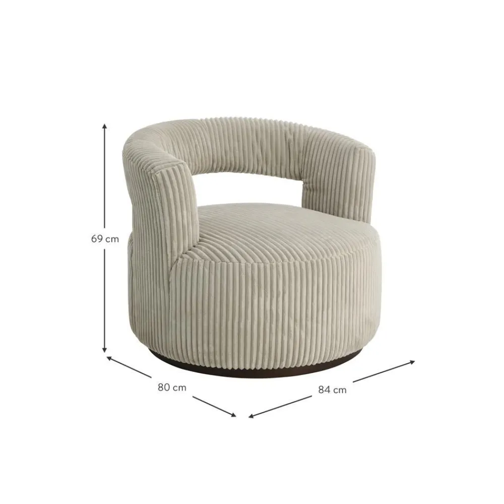 Poltroncina In Velluto A Coste Jona*Ellos Home Fashion