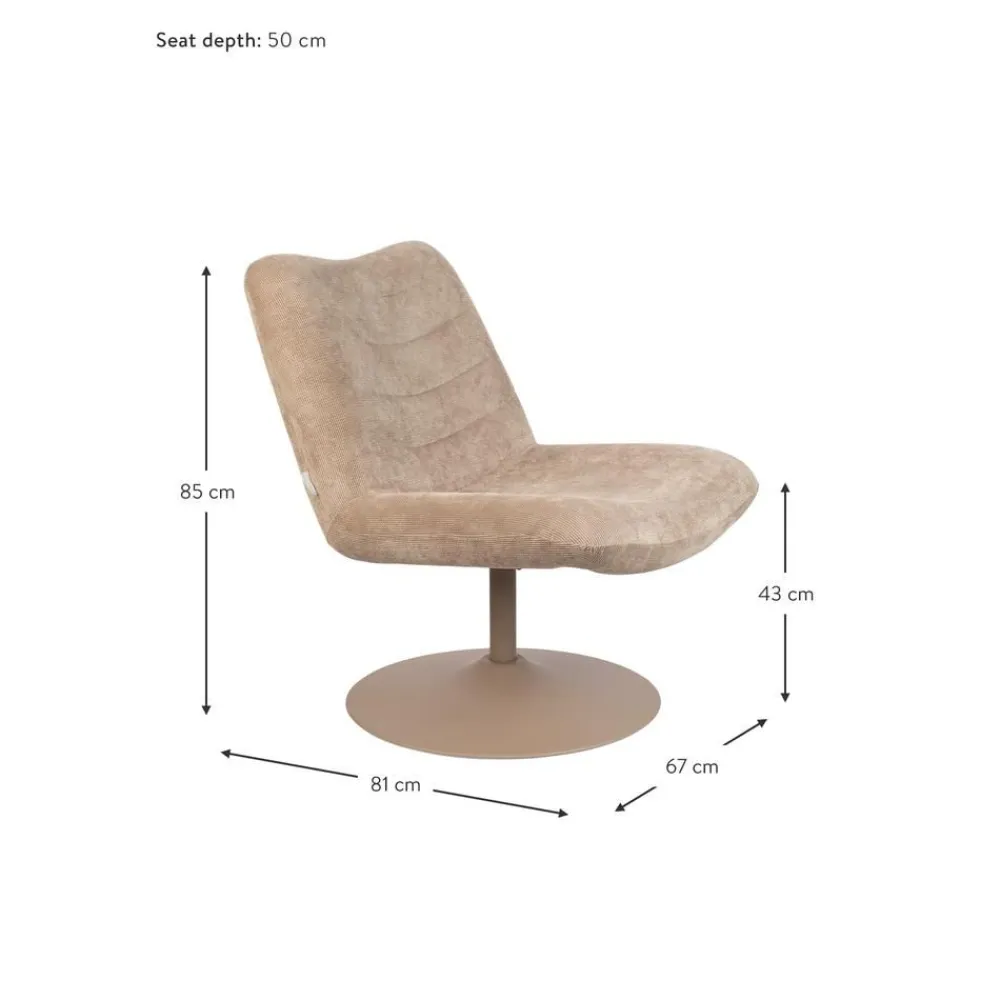 Poltroncina In Velluto A Coste Bubba*Zuiver New