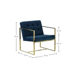 Poltroncina In Velluto Manhattan*Westwing Collection Best