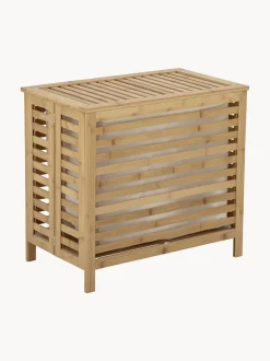 Portabiancheria In Bambu Con Inserto In Tessuto Aden