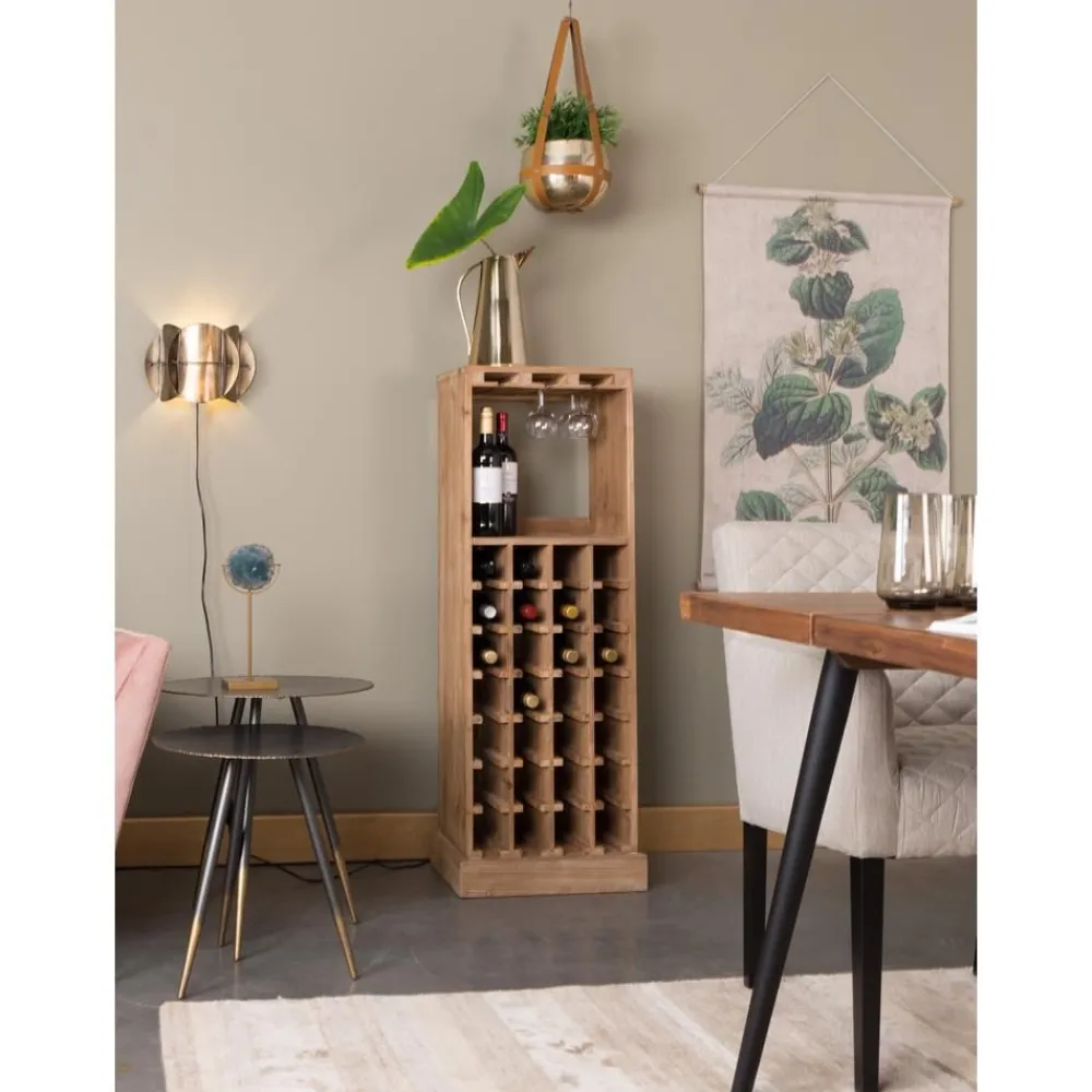 Portabottiglie In Rovere Per 28 Bottiglie Claude*Dutchbone Discount