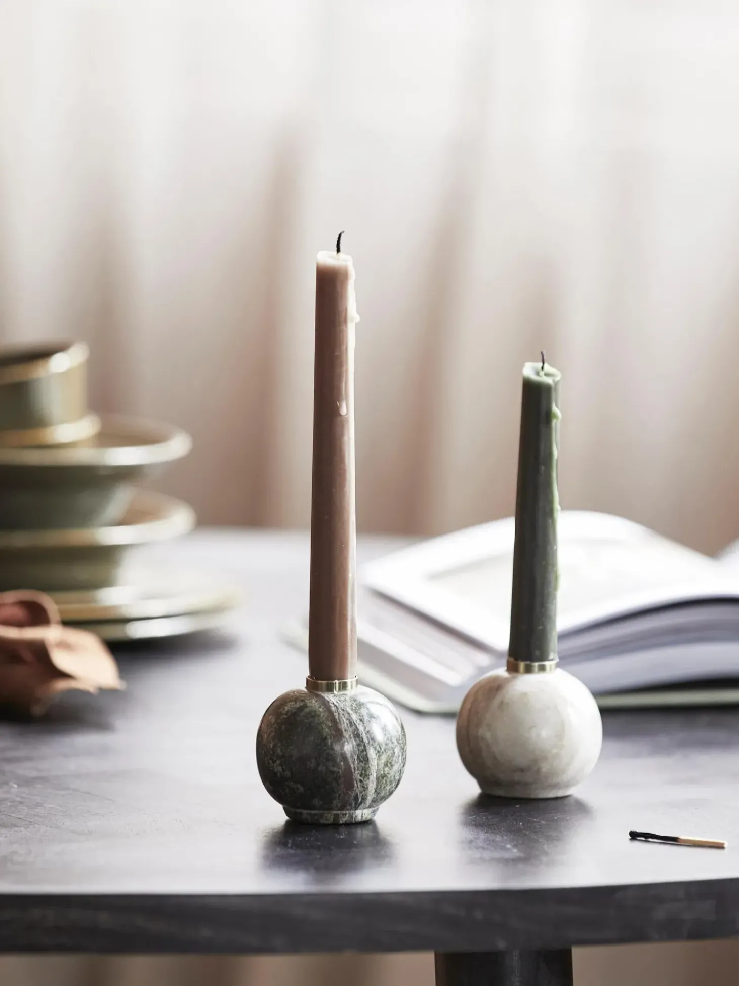 Portacandele In Marmo Ulva