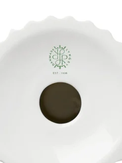 Portacandele In Porcellana Con Superficie Scanalata Tura