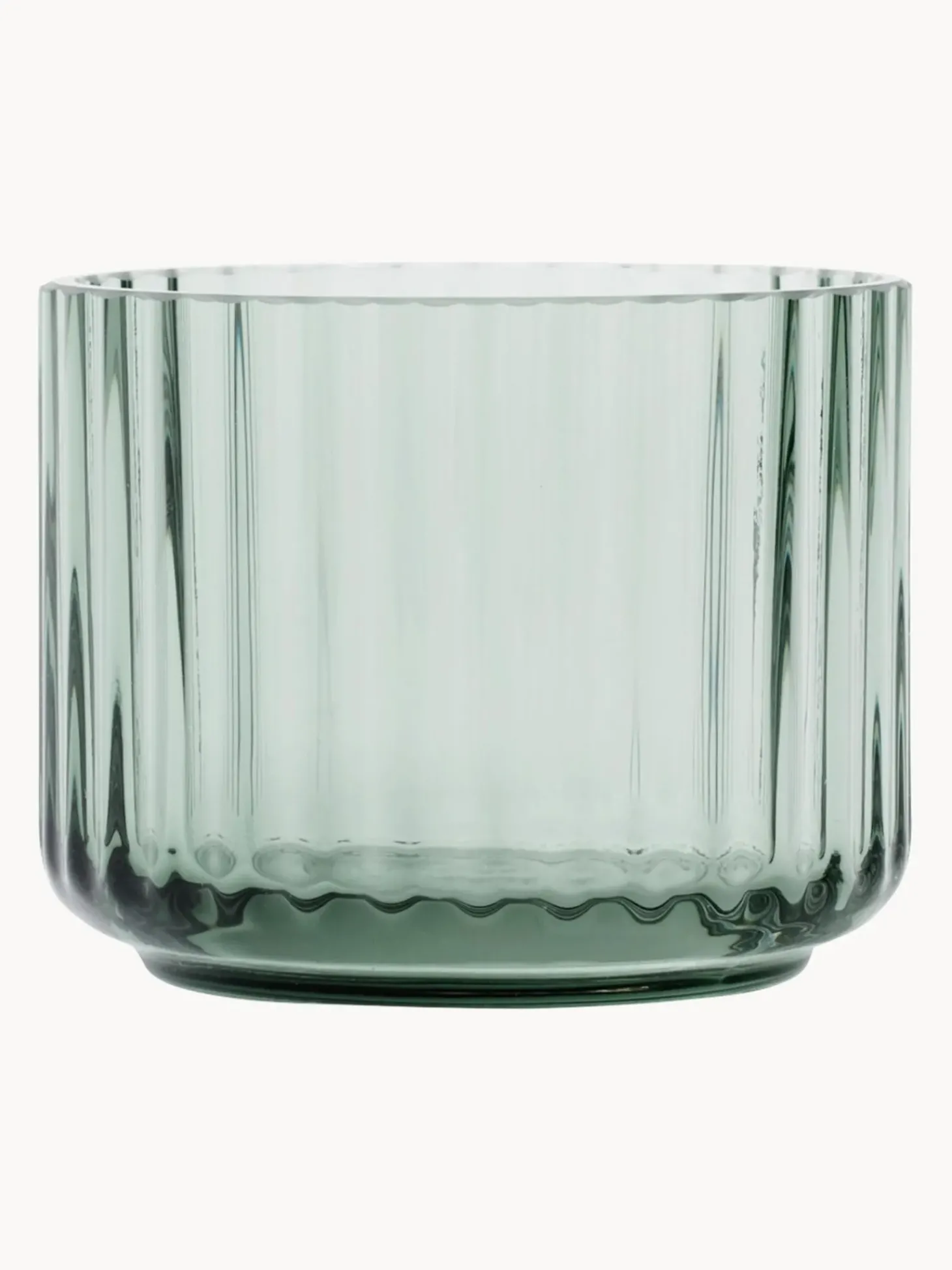 Portacandele In Vetro Soffiato Con Superficie Scanalata Lyngby