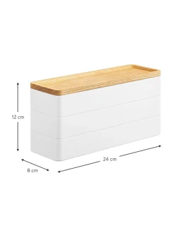 Portagioie Con Coperchio Rin, 3 Scomparti