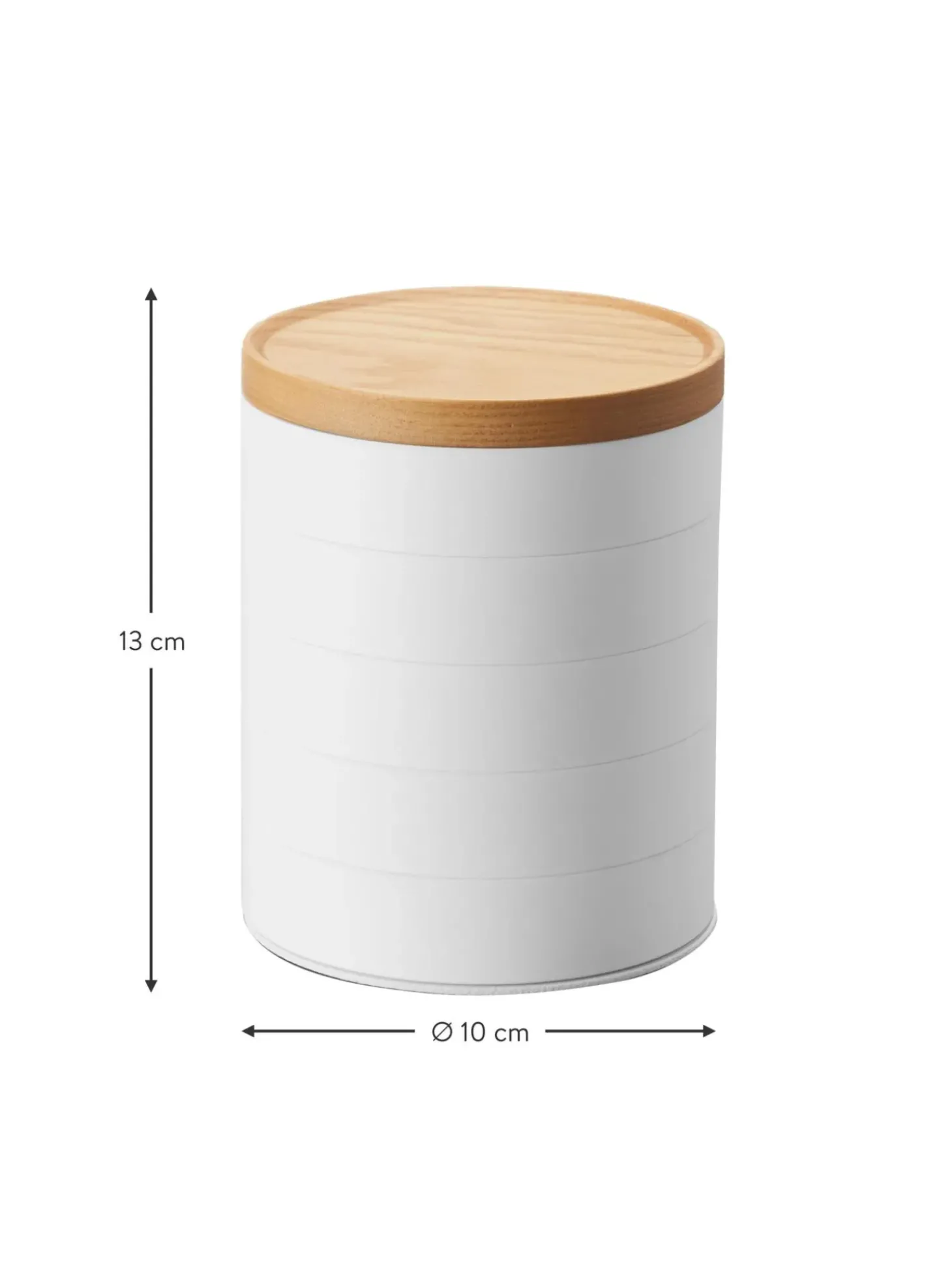 Portagioie Con Coperchio In Legno Tosca, 5 Scomparti