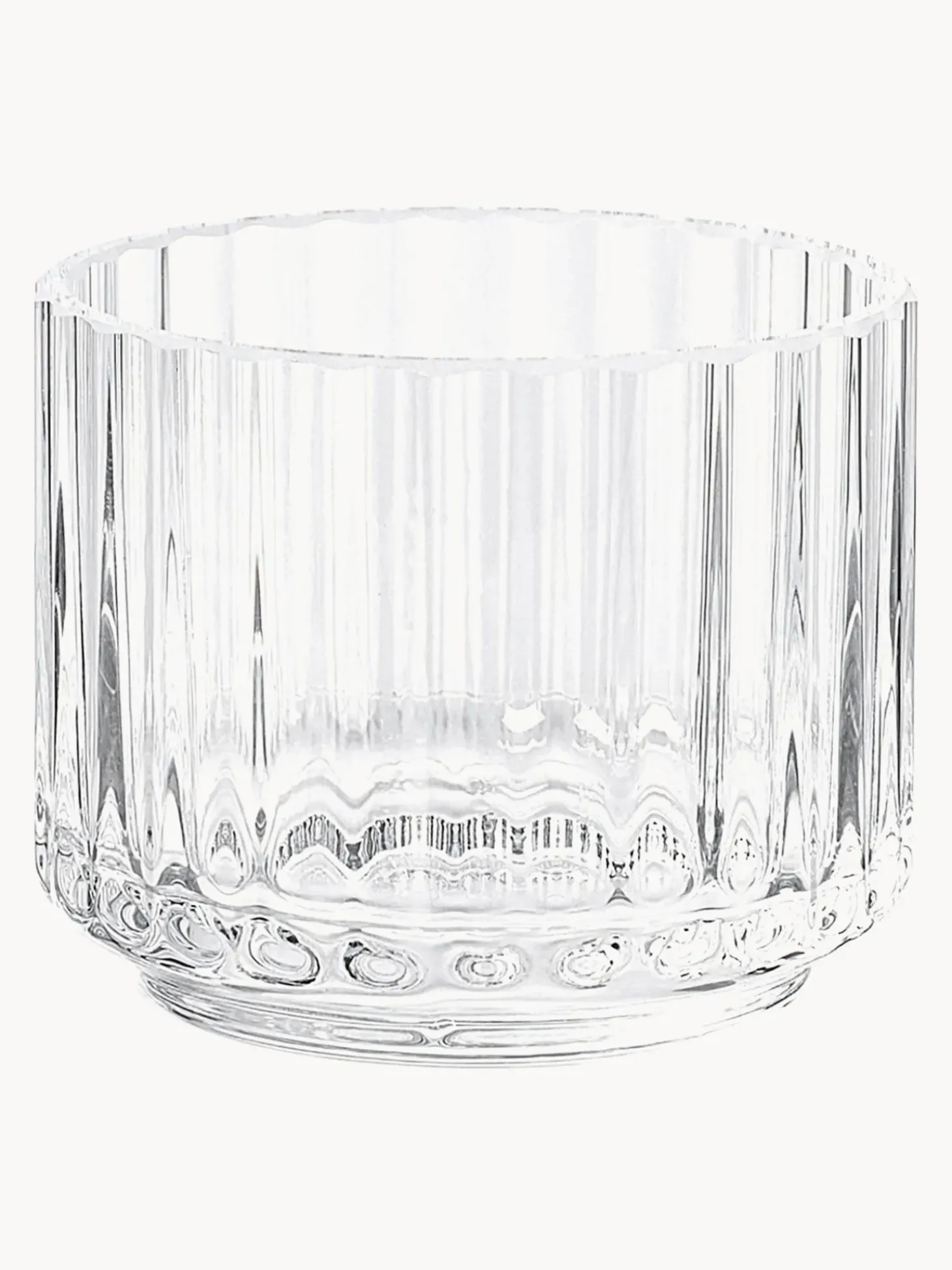 Portalumino In Vetro Soffiato Con Superficie Scanalata Lyngby