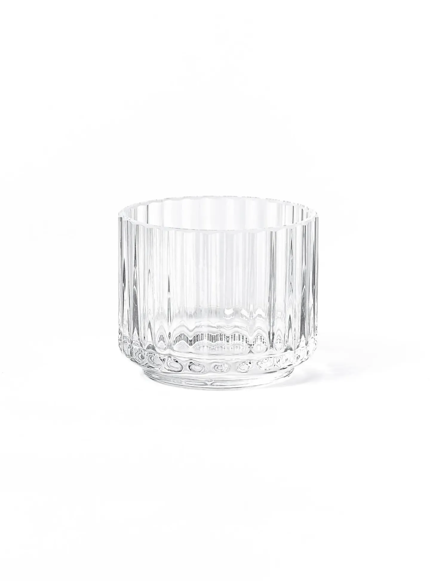 Portalumino In Vetro Soffiato Con Superficie Scanalata Lyngby