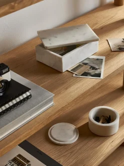 Portaoggetti In Marmo Con Coperchio Venice