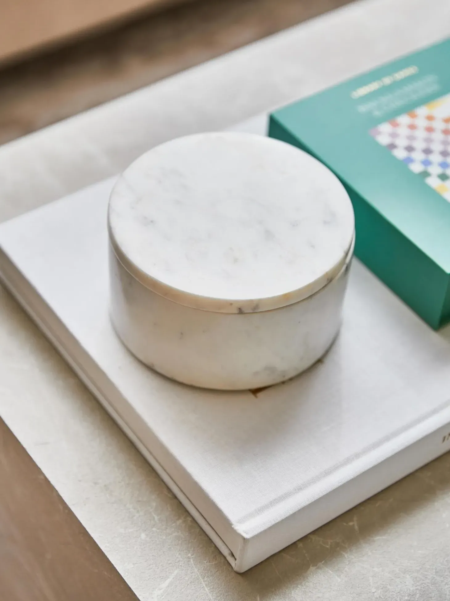 Portaoggetti In Marmo Con Coperchio Venice