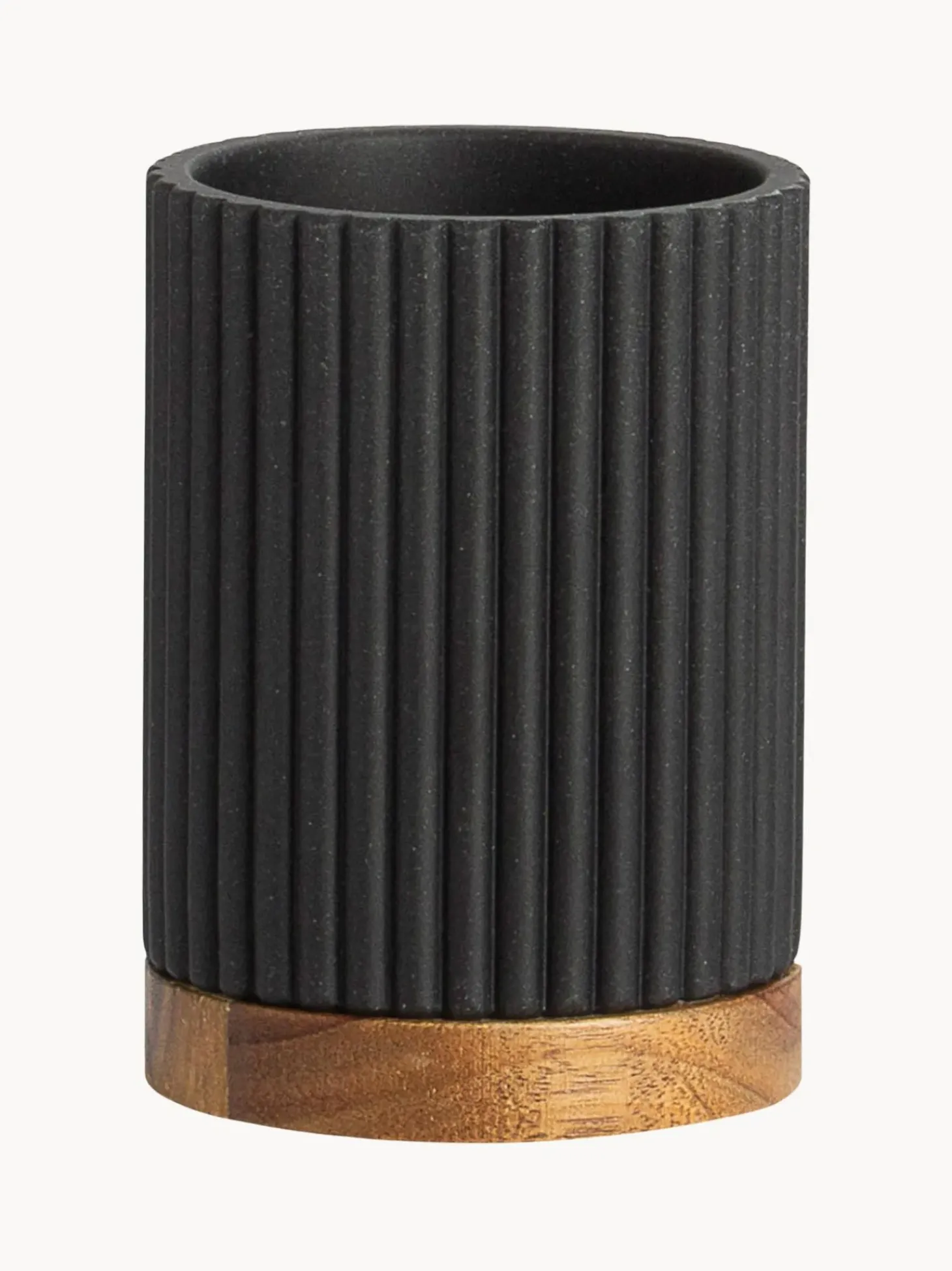 Portaspazzolino Con Dettaglio In Legno Laura