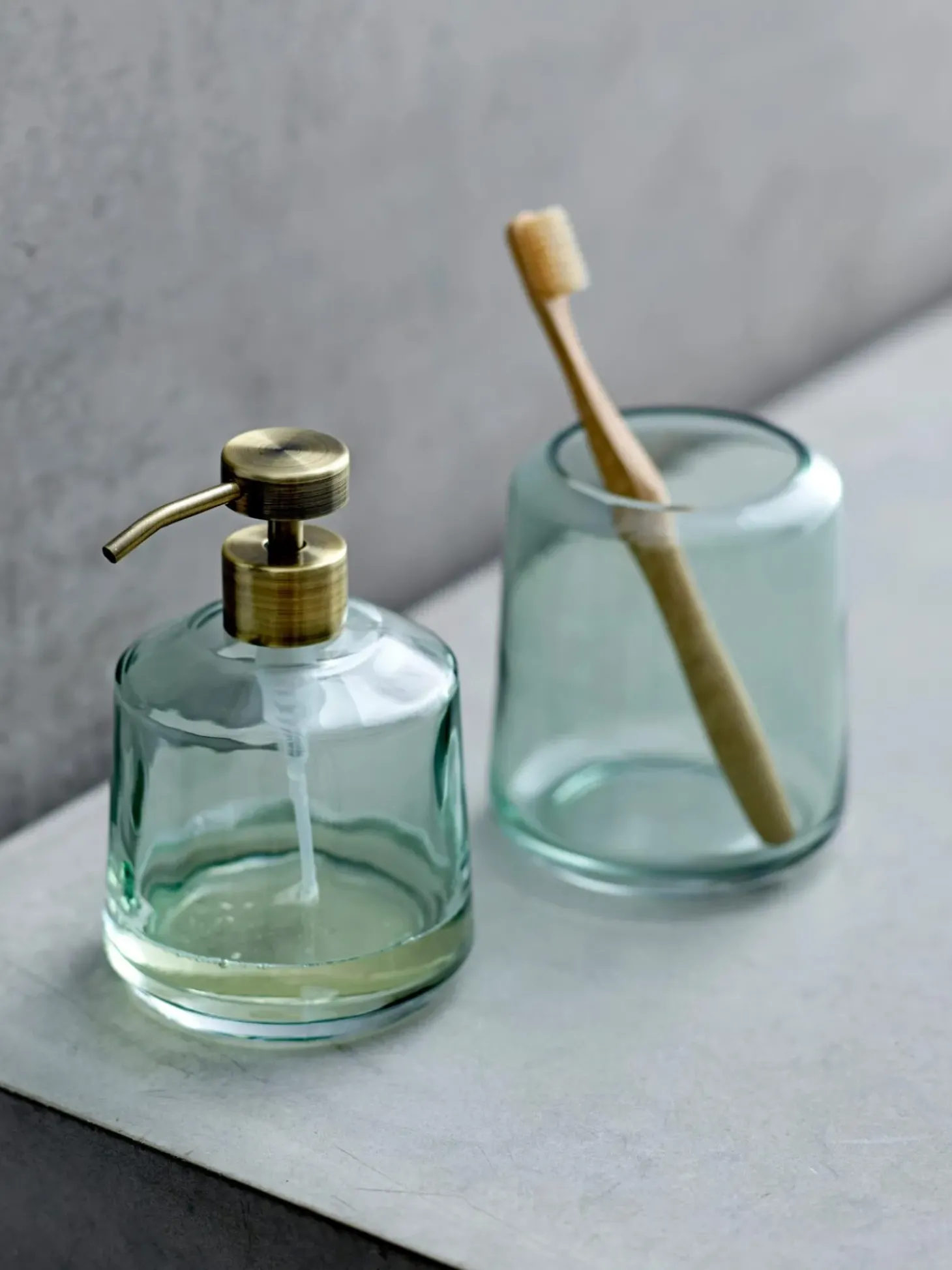 Portaspazzolino In Vetro Vintage