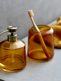 Portaspazzolino In Vetro Vintage