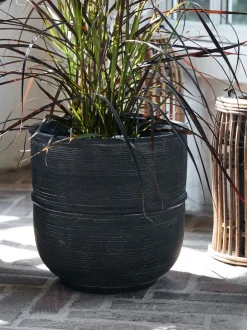 Portavaso Fatto A Mano Superficie Scanalata Ground