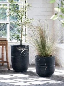 Portavaso Fatto A Mano Superficie Scanalata Ground