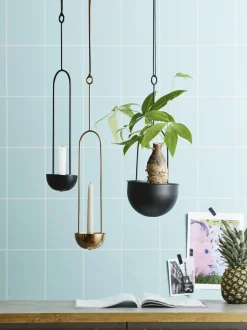 Portavaso Pensile In Metallo Torcello