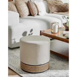 Pouf Beige Con Intreccio Viennese Mara*Westwing Collection Fashion