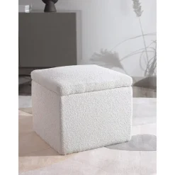 Pouf Contenitore In Tessuto Boucle Winou*Westwing Collection Fashion