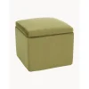 Pouf Contenitore In Velluto Verde Oliva Winou*Westwing Collection Discount