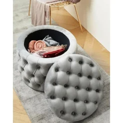 Pouf Contenitore In Velluto Chiara*Westwing Collection Fashion