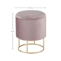 Pouf Contenitore In Velluto Polina*Bizzotto Hot