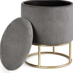 Pouf Contenitore In Velluto Polina*Bizzotto Discount