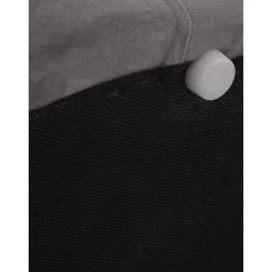 Pouf Contenitore In Velluto Grigio Scuro Chiara*Westwing Collection New