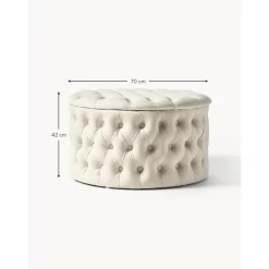 Pouf Contenitore Xl In Velluto Chiara*Westwing Collection Outlet