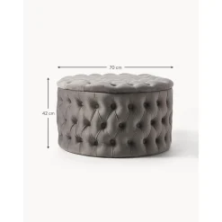 Pouf Contenitore Xl In Velluto Chiara*Westwing Collection Clearance