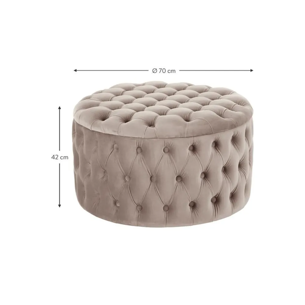 Pouf Contenitore Xl In Velluto Chiara*Westwing Collection Outlet