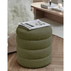 Pouf In Boucle Alto*Westwing Collection Clearance