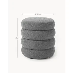 Pouf In Boucle Alto*Westwing Collection Clearance