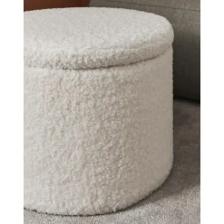 Pouf In Tessuto Teddy Con Vano Contenitore Alida*Westwing Collection Fashion