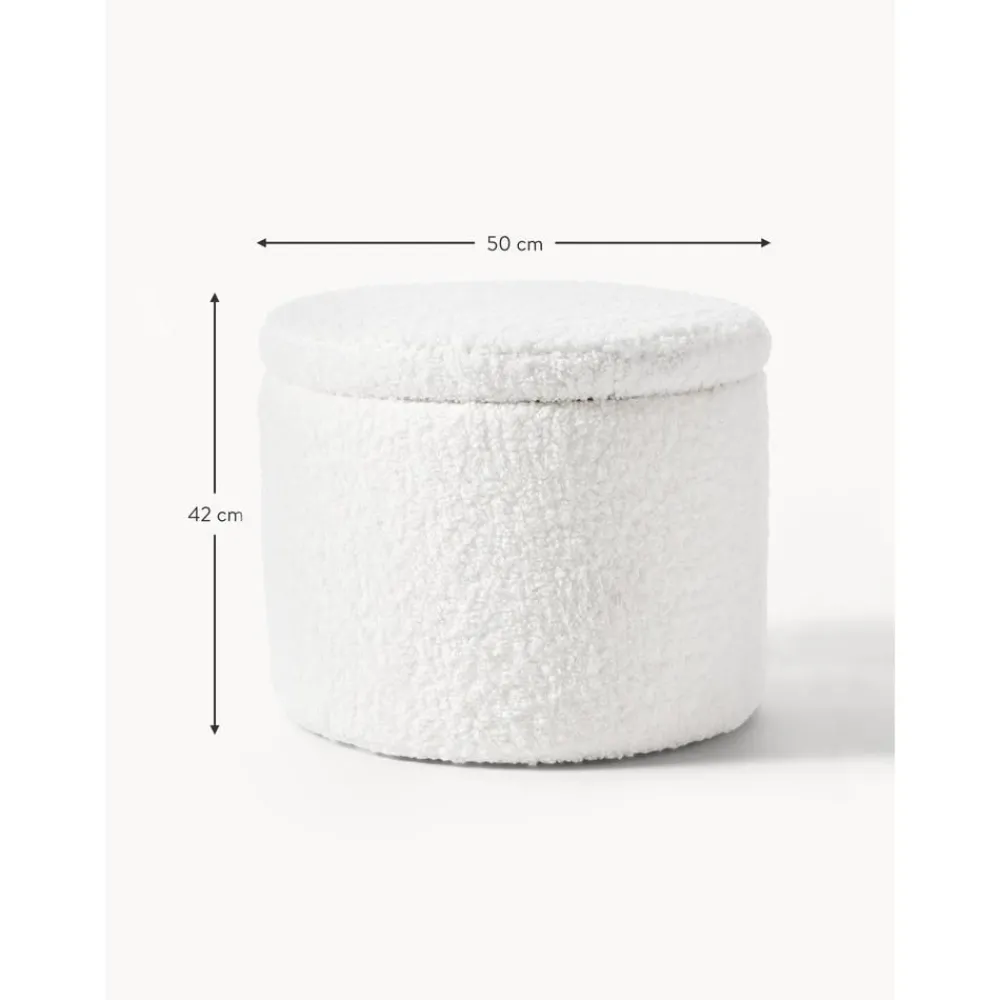 Pouf In Tessuto Teddy Con Vano Contenitore Alida*Westwing Collection Fashion