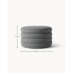 Pouf Xl Contenitore In Boucle Alto*Westwing Collection Clearance